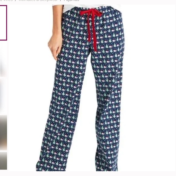 Mens Small S vineyard vines Santa Whale christmas flannel pajamas pj pants - Picture 2 of 6